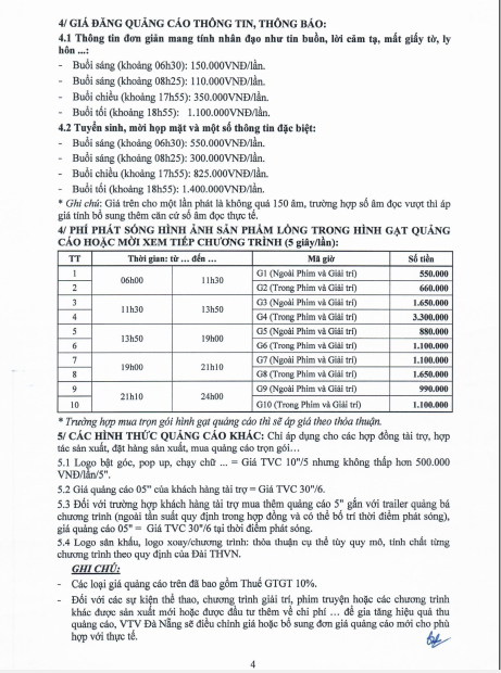 Biểu giá quảng cáo năm 2019 trên kênh VTV8 - Đài Truyền hình Việt Nam - Ảnh 4.