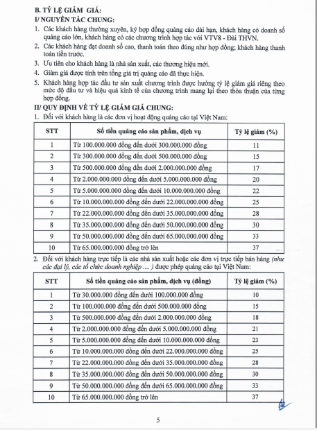 Biểu giá quảng cáo năm 2019 trên kênh VTV8 - Đài Truyền hình Việt Nam - Ảnh 5.