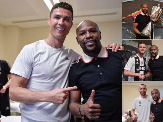 Mayweather ăn mừng chức vô địch Siêu Cúp Italia cùng Ronaldo và Juventus - Ảnh 1.