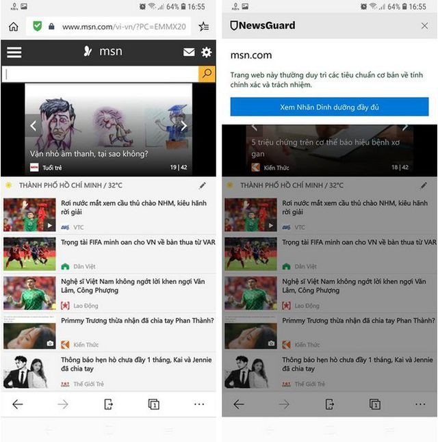 Trình duyệt Microsoft Edge thêm tính năng cảnh báo khi người dùng đọc tin tức giả mạo - Ảnh 3.