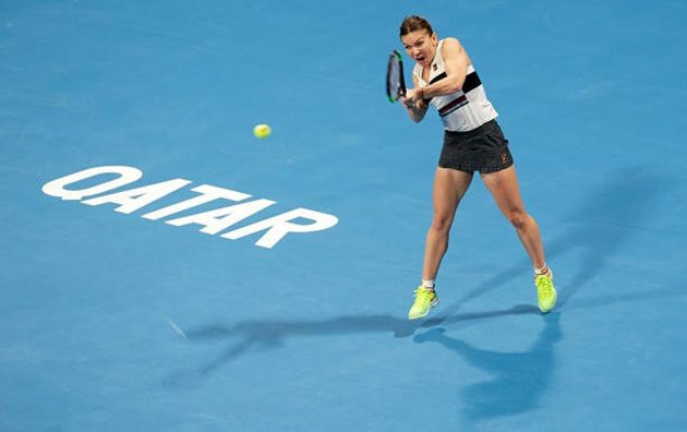 Vượt qua Simona Halep, Elise Mertens lần đầu đăng quang tại Qatar mở rộng - Ảnh 1.