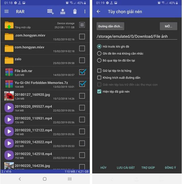 Hướng dẫn n&eacute;n nhiều file l&agrave;m một để dễ d&agrave;ng chia sẻ tr&ecirc;n smartphone - Ảnh 3.