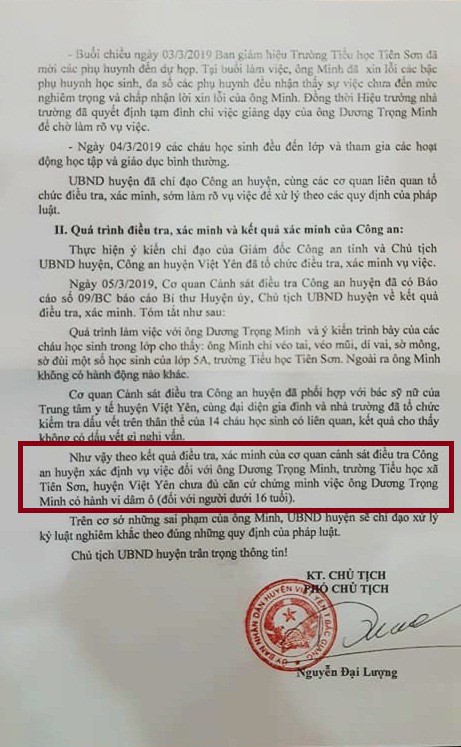 Vụ thầy giáo say xỉn, vỗ mông học sinh: Chưa đủ căn cứ chứng minh có hành vi dâm ô! - Ảnh 2.