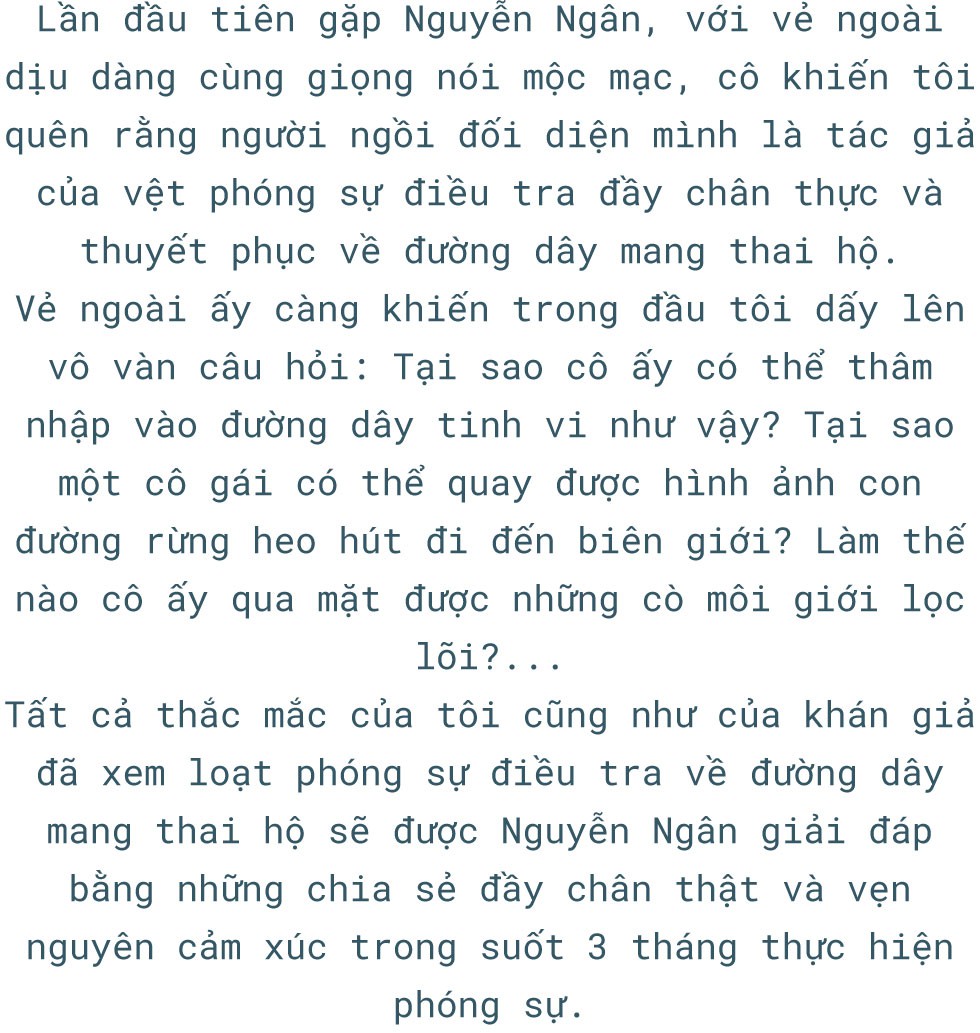 Phóng viên Nguyễn Ngân và 3 tháng nhập vai phụ nữ mang thai hộ - Ảnh 1.