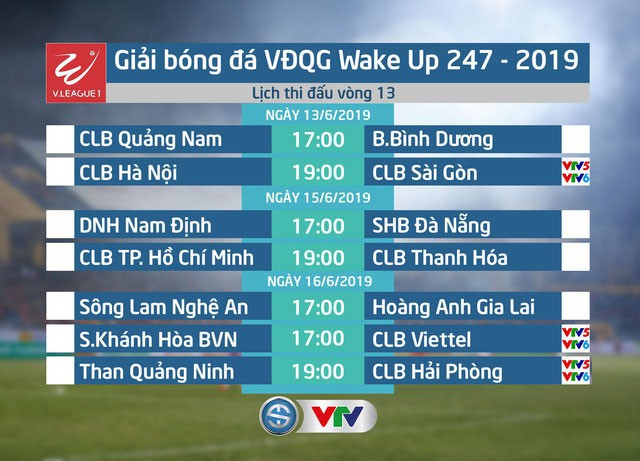 Lịch trực tiếp Wake-up 247 V.League 1-2019 hôm nay (13/6): CLB Hà Nội - CLB Sài Gòn, CLB Quảng Nam - B.Bình Dương - Ảnh 2.