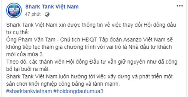 Shark Tank Việt Nam chính thức thông báo thay đổi Hội đồng đầu tư mùa 3 - Ảnh 1.