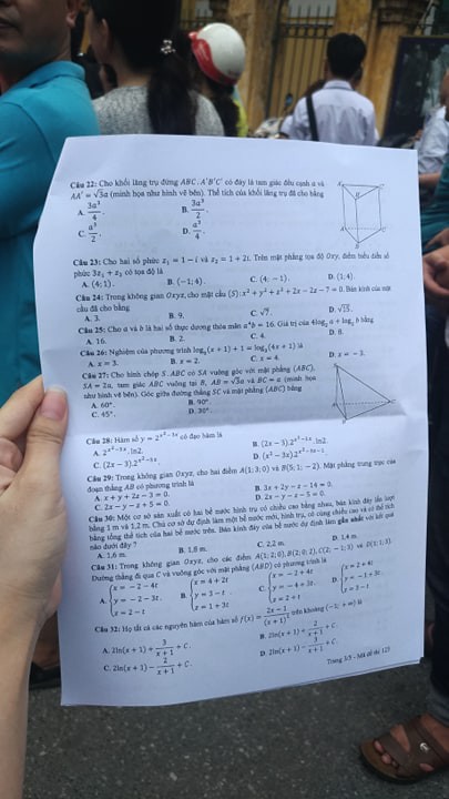 Đề thi Toán THPT Quốc gia 2019 - Ảnh 8.