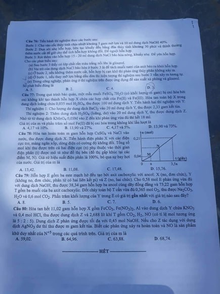 Đáp án môn Hóa học tại Kỳ thi THPT Quốc gia 2019 - Ảnh 4.