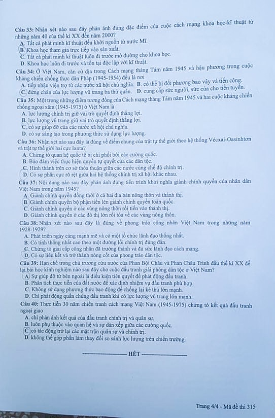 Đề thi Khoa học xã hội tại Kỳ thi THPT Quốc gia 2019 - Ảnh 20.
