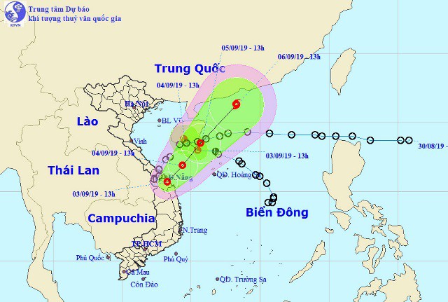 The position and movement of the two tropical depressions. (nchmf.gov.vn) 