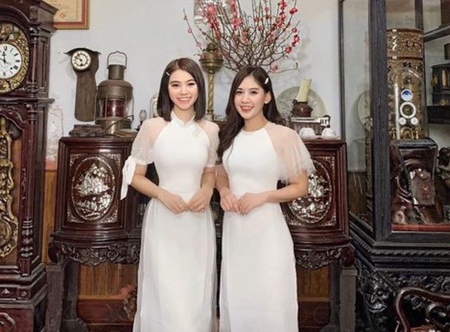 Vợ chồng H&agrave; Tăng diện &aacute;o d&agrave;i cực đẹp đ&ocirc;i, Mỹ T&acirc;m giản dị với... d&eacute;p tổ ong - Ảnh 5.