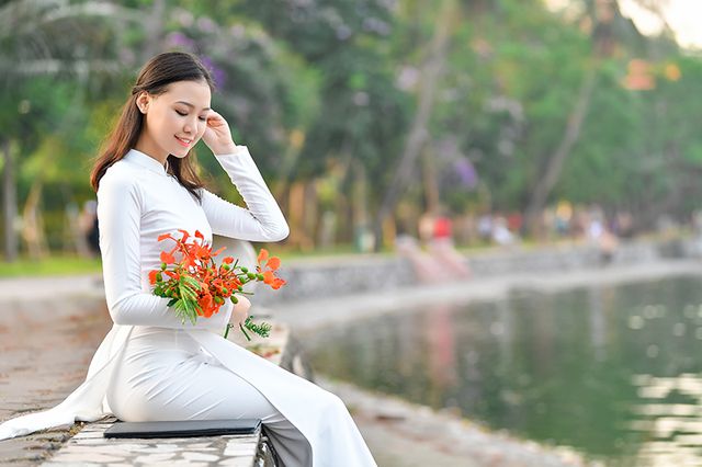 Nữ sinh THPT Trần Phú cao 1m70, dáng chuẩn người mẫu - Ảnh 12.