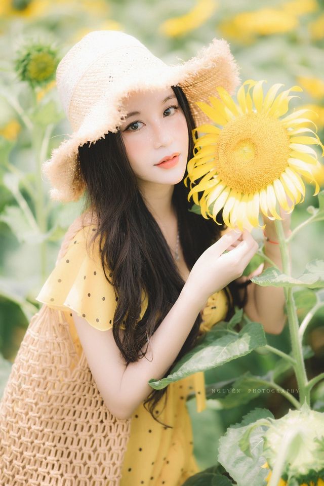 Hot girl ĐH Thương mại gây thương nhớ với bộ ảnh bên hoa hướng dương - Ảnh 6.