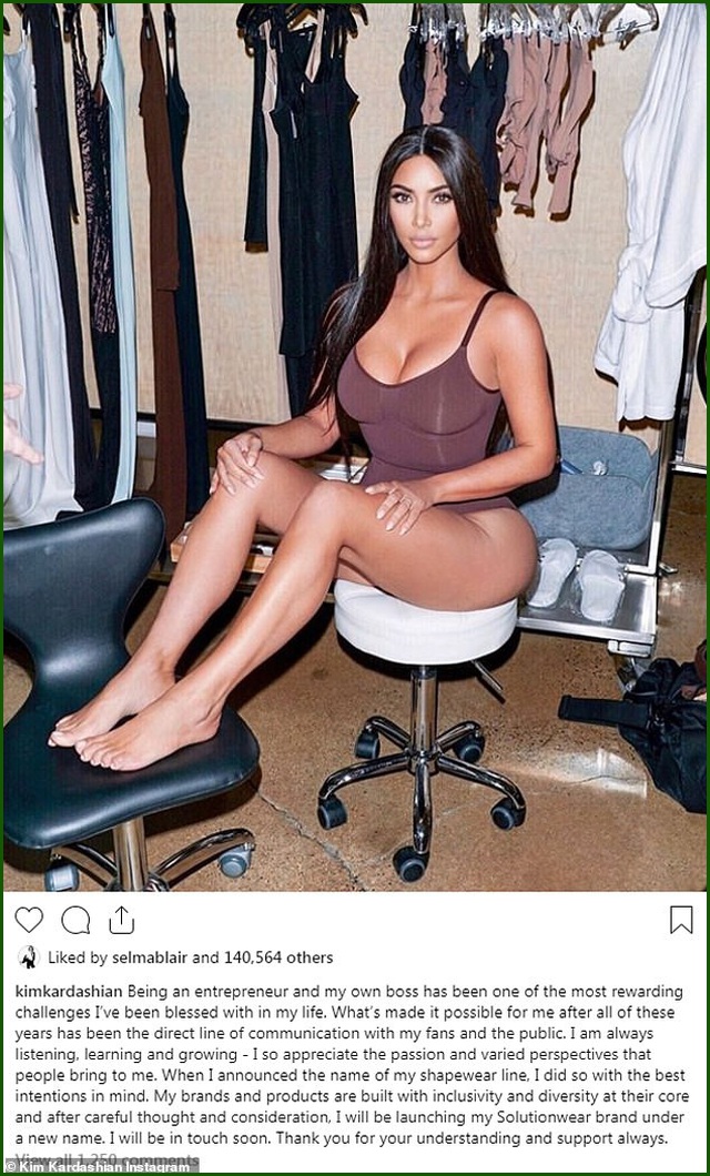 Bị phản ứng khi sử dụng tên gọi “Kimono”, Kim Kardashian đổi tên dòng sản phẩm nội y - Ảnh 2.