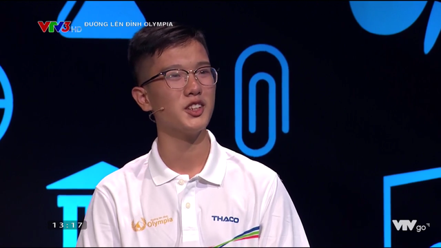 Thí sinh đầu tiên trải qua hết 15 câu hỏi Khởi động của Olympia mùa mới - Ảnh 1. Thí sinh đầu tiên trải qua hết 15 câu hỏi Khởi động của Olympia mùa mới - Ảnh 1.