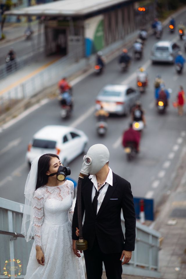 Bộ ảnh đeo mặt nạ cảnh báo ô nhiễm không khí gây ám ảnh dân mạng - Ảnh 8. Bộ ảnh đeo mặt nạ cảnh báo ô nhiễm không khí gây ám ảnh dân mạng - Ảnh 8.
