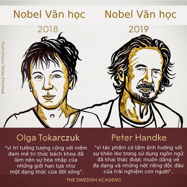 Chân dung hai nhà văn vừa nhận giải Nobel Văn học 2018 - Ảnh 1. Chân dung hai nhà văn vừa nhận giải Nobel Văn học 2018 - Ảnh 1.