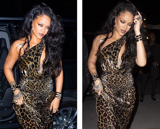 Rihanna xinh đẹp với váy da báo xẻ sâu - Ảnh 2. Rihanna xinh đẹp với váy da báo xẻ sâu - Ảnh 2.
