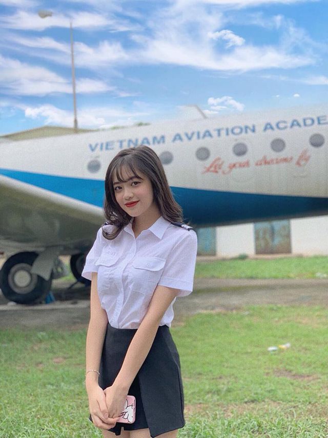 Nhan sắc xinh tươi của nữ sinh học viện Hàng không - Ảnh 1.