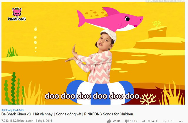 “Hạ gục” Despacito, Baby Shark trở thành video có lượt xem cao nhất YouTube - Ảnh 1.