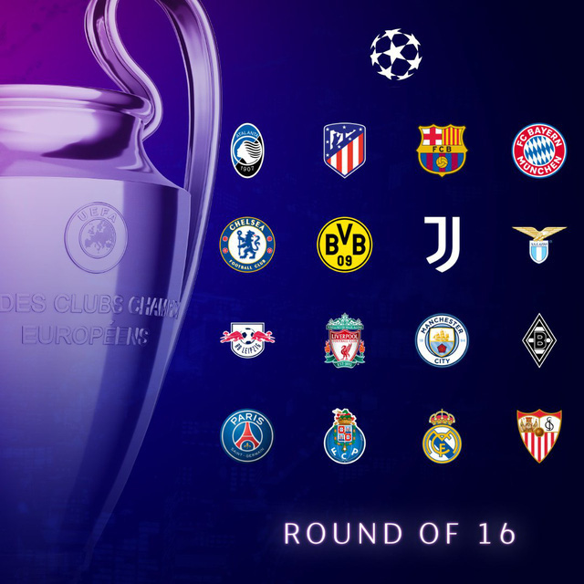 TRỰC TIẾP Lễ bốc thăm vòng 1/8 UEFA Champions League (18h00 hôm nay) - Ảnh 1. TRỰC TIẾP Lễ bốc thăm vòng 1/8 UEFA Champions League (18h00 hôm nay) - Ảnh 1.