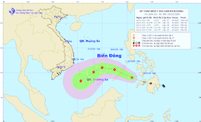 Theo dõi chặt chẽ diễn biến áp thấp nhiệt đới có khả năng mạnh lên thành bão - Ảnh 1.