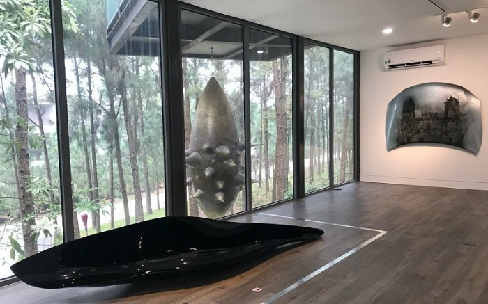 
An artistic display corner in a container at FCAM. 
