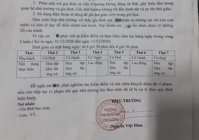 Nữ sinh lớp 10 viết thư tuyệt mệnh rồi tự tử: Đình chỉ công tác Hiệu trưởng, Phó hiệu trưởng - Ảnh 1.