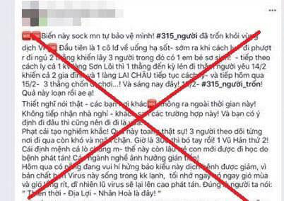 Hà Nội: Thêm một trường hợp bị phạt 12,5 triệu vì tung tin nhiều người trốn khỏi Vĩnh Phúc - Ảnh 1.