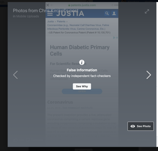 Facebook thẳng tay xử lý những nội dung giả mạo về virus corona - Ảnh 2. Facebook thẳng tay xử lý những nội dung giả mạo về virus corona - Ảnh 2.