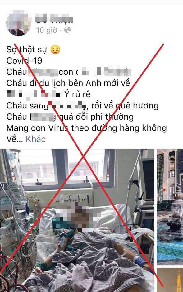 Xử lý nam thanh niên tung tin bênh nhân thứ 17 nhiễm COVID-19 nguy kịch trên giường bệnh - Ảnh 1.