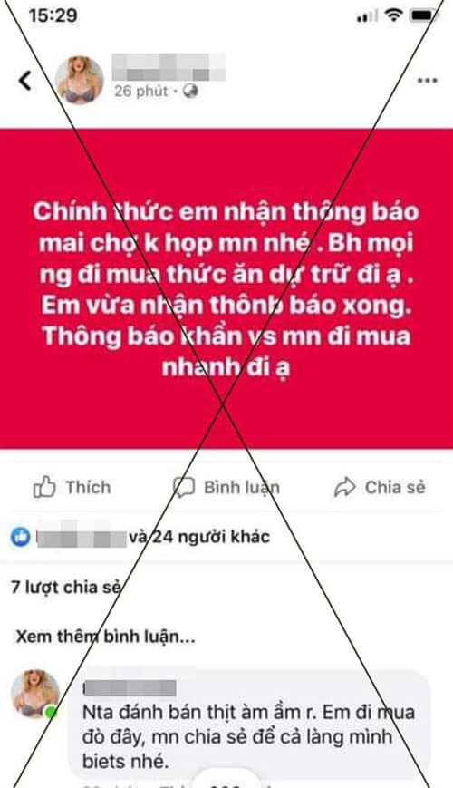 Tung tin chợ không họp, một người bị phạt 12,5 triệu đồng - Ảnh 1.