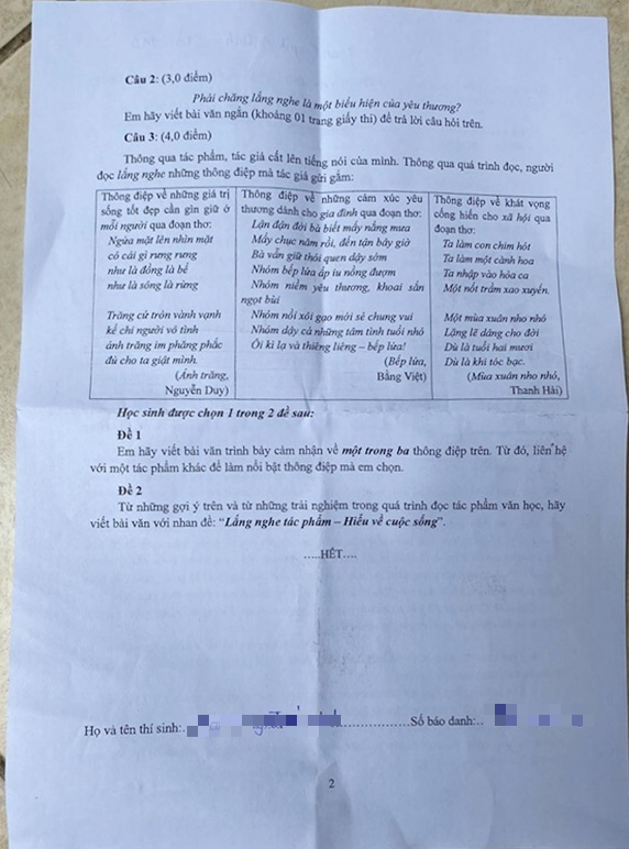 Đại dịch COVID-19 vào đề thi Văn lớp 10 tại TP.HCM năm 2020 - Ảnh 2.