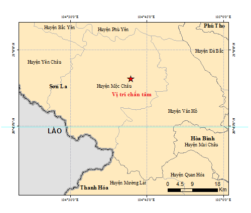 Thêm 4 lần động đất ở Mộc Châu (Sơn La) trong sáng 28/7 - Ảnh 1.
