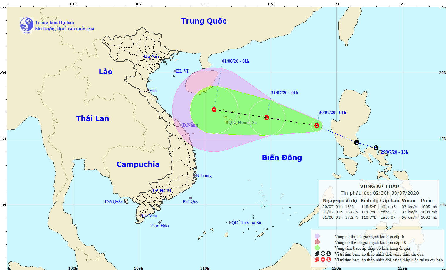 Vùng áp thấp có thể mạnh lên thành áp thấp nhiệt đới, gây mưa to ở miền Bắc - Ảnh 1.