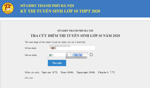 Hà Nội chính thức công bố điểm thi vào lớp 10 năm học 2020-2021 - Ảnh 1.