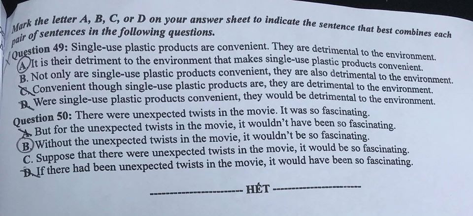 Đề tiếng Anh ch&iacute;nh thức kỳ thi tốt nghiệp THPT 2020 - Ảnh 5.