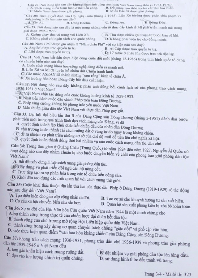 Đề thi Lịch sử tốt nghiệp THPT 2020: Không dễ đạt điểm tối đa - Ảnh 3.