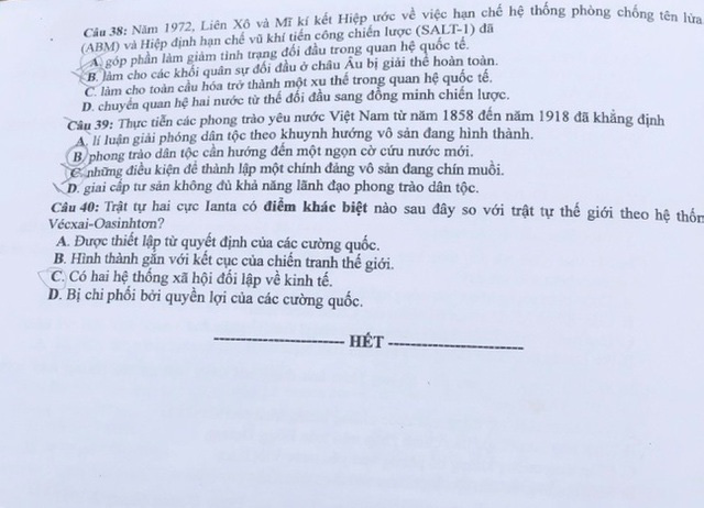 Đề thi Lịch sử tốt nghiệp THPT 2020: Không dễ đạt điểm tối đa - Ảnh 4.