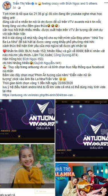 Giai đoạn nước rút, loạt diễn viên kêu gọi bình chọn tại VTV Awards 2020 - Ảnh 7.