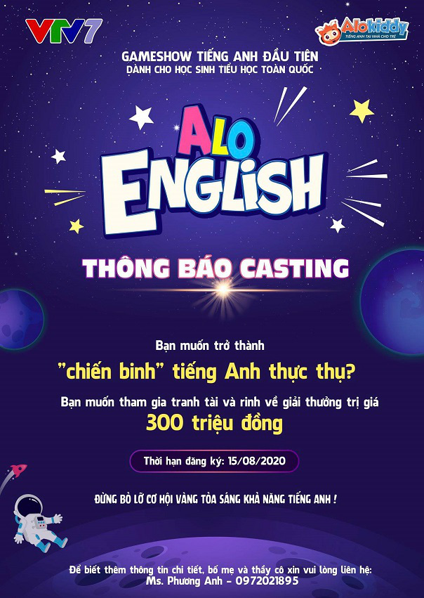 Alo English - Gameshow mới của VTV7 tìm kiếm các đội chơi tiểu học - Ảnh 1.