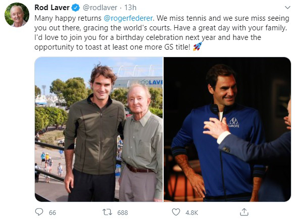 Những lời chúc mừng sinh nhật dành cho Roger Federer - Ảnh 1.