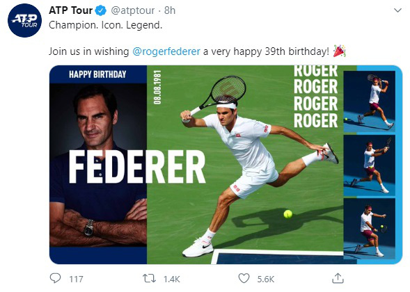 Những lời chúc mừng sinh nhật dành cho Roger Federer - Ảnh 3.