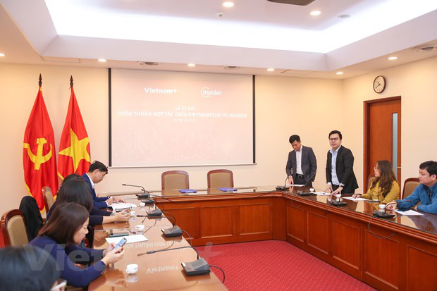 VietnamPlus-Insider hợp tác thúc đẩy chuyển đổi số trong báo chí - Ảnh 1. VietnamPlus-Insider hợp tác thúc đẩy chuyển đổi số trong báo chí - Ảnh 1.