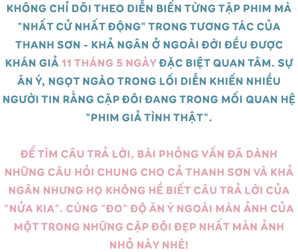 Đo độ ăn ý ngoài màn ảnh của Thanh Sơn - Khả Ngân - Ảnh 1.