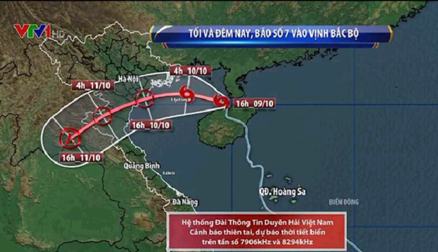Bão số 7 gây mưa to đến ngày 12/10 ở khu vực Bắc Bộ và Bắc Trung Bộ - Ảnh 2.