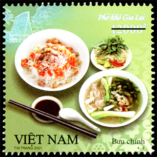 Bún bò Huế, miến lươn xuất hiện trong bộ tem Ẩm thực Việt Nam - Ảnh 4.