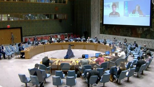 
An overview of a UNSC discussion on the Middle East situation (Photo: VNA)
