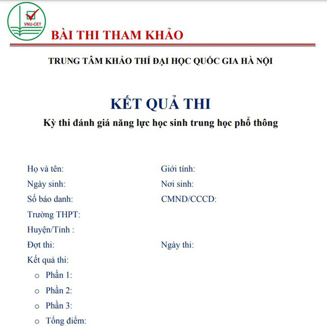 3 phần trong đề thi tham khảo đánh giá năng lực học sinh 2021 của ĐHQG Hà Nội - Ảnh 5.