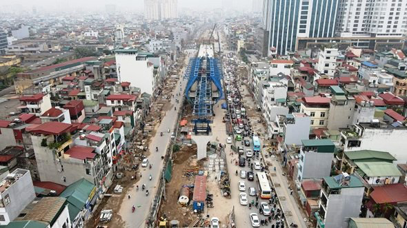 Tuyến cầu Vĩnh Tuy - Ngã tư Vọng sắp thoát cảnh ùn tắc - Ảnh 1.